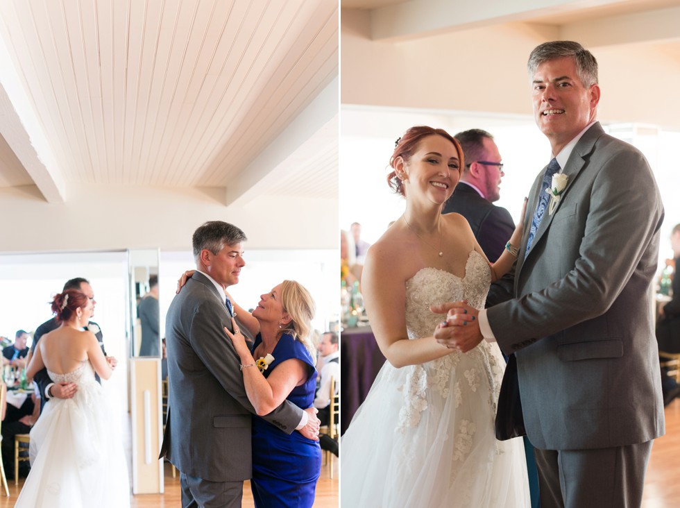 Reception dancing at venue overlooking the water In Philadelphia