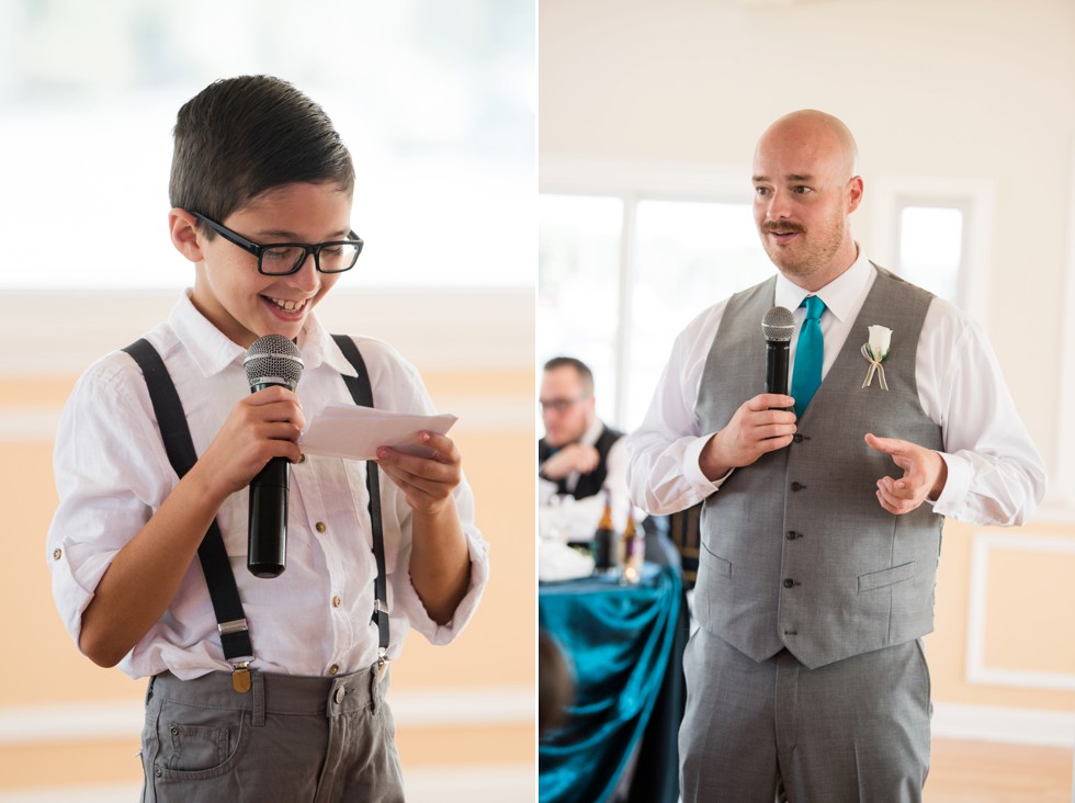 Toasts at waterfront wedding venue at Anchor Inn