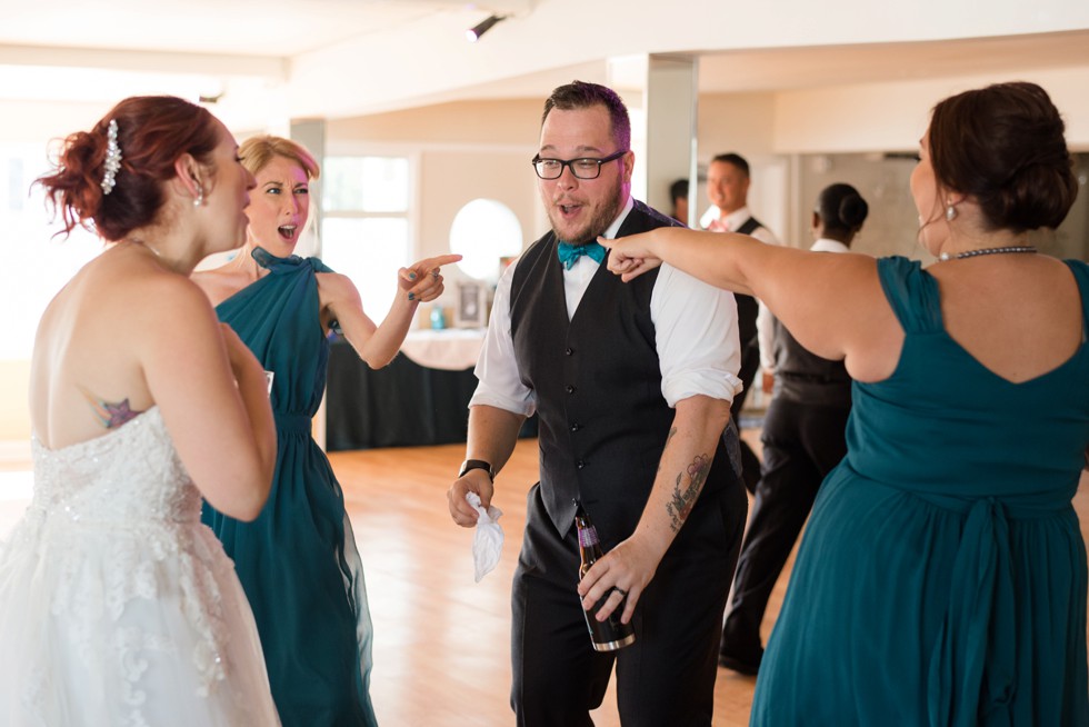 Couple and their friends at the Anchor Inn Reception