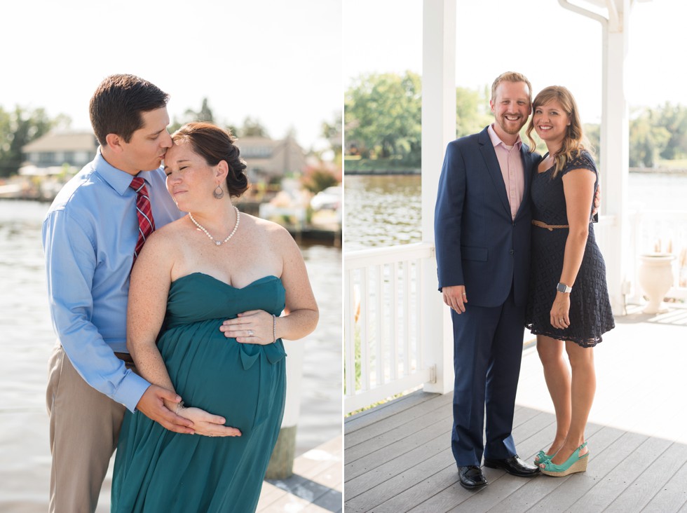 Couple portraits at Anchor Inn Wedding reception on the water