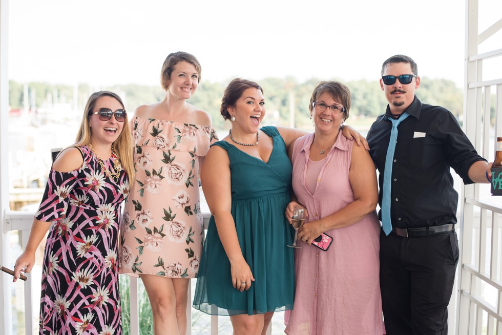 Couple portraits at Anchor Inn Wedding reception on the water