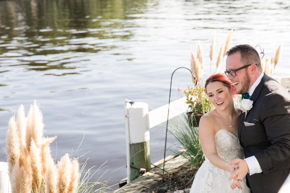 Couple portraits at Anchor Inn wedding on the bay