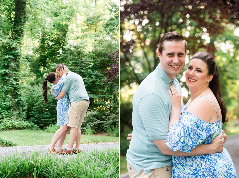 Engagement photos at family home in Annapolis