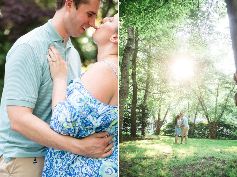 Engagement photos at family home in Annapolis