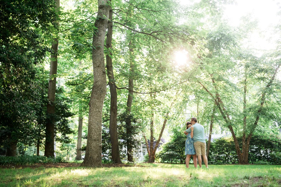 Engagement photos at family home in Annapolis