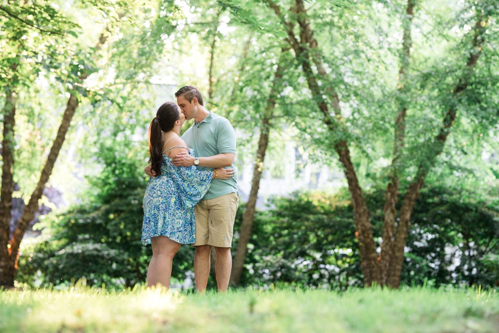 Engagement photos at family home in Annapolis