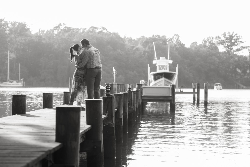 Annapolis waterfront engagement photos