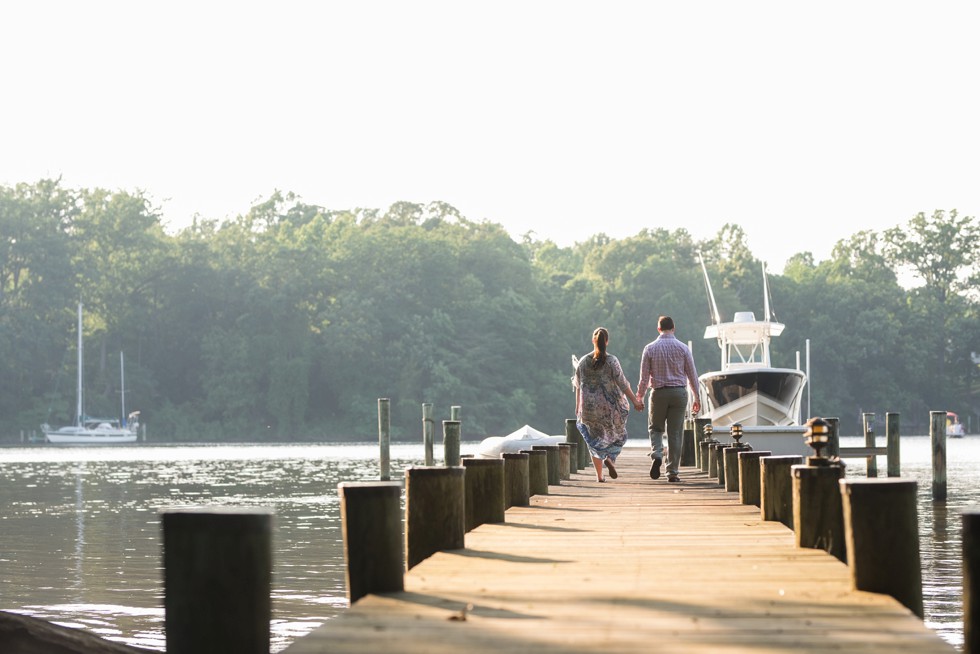 Annapolis waterfront engagement photos