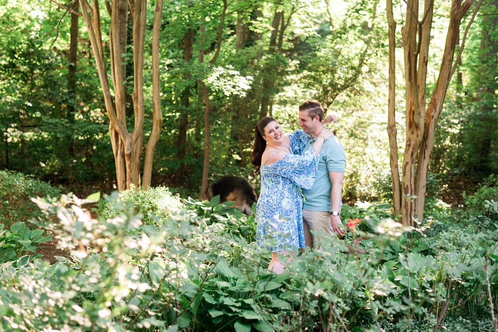 Sunset engagement in the park near Annapolis