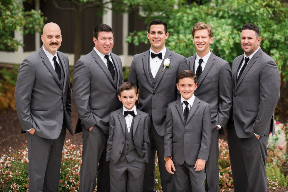 Groom and groomsmen before the first look