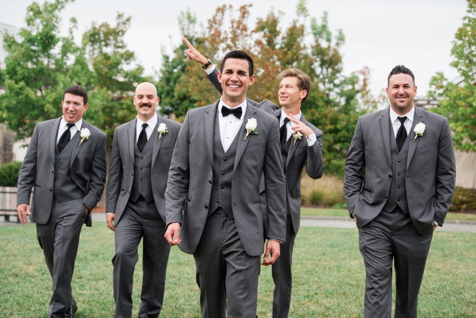 Groom and Groomsmen at the Inn at the Chesapeake Bay Beach Club