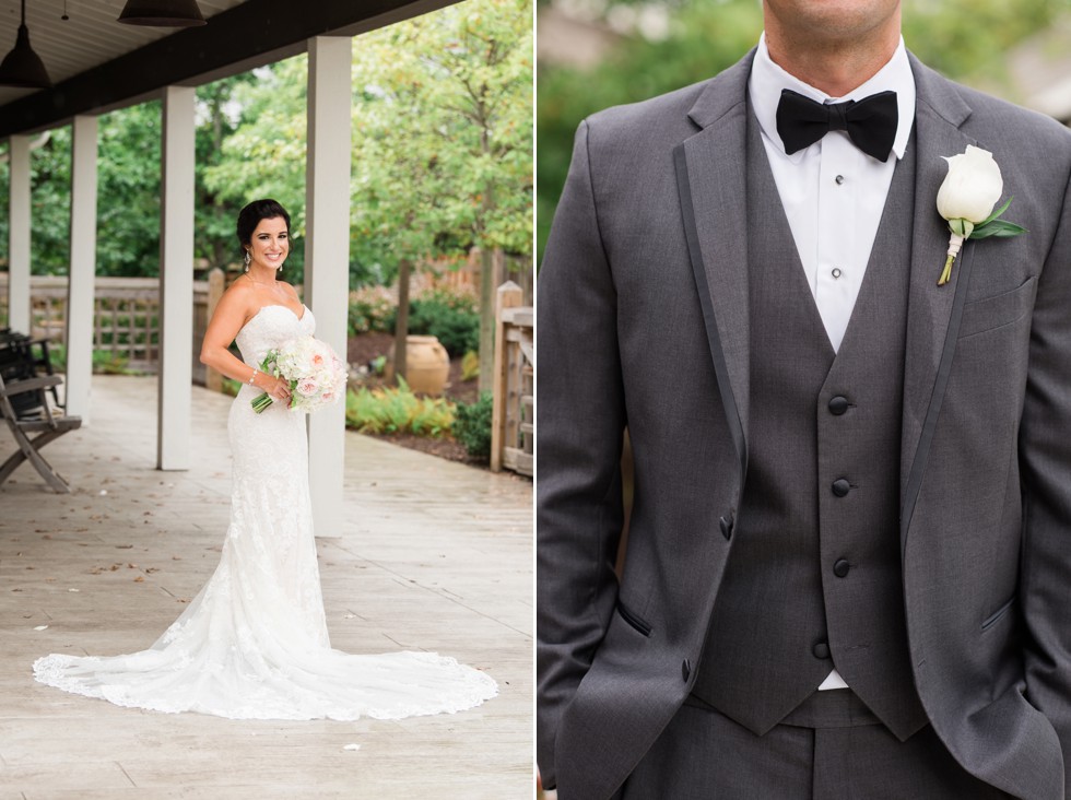 Rainy wedding portraits at the Chesapeake Bay Beach Club