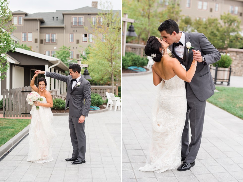 Rainy wedding portraits at the Chesapeake Bay Beach Club