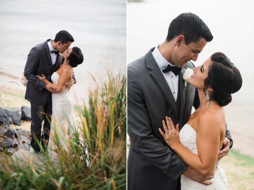 Chesapeake Bay Beach Club wedding portraits on the Beach