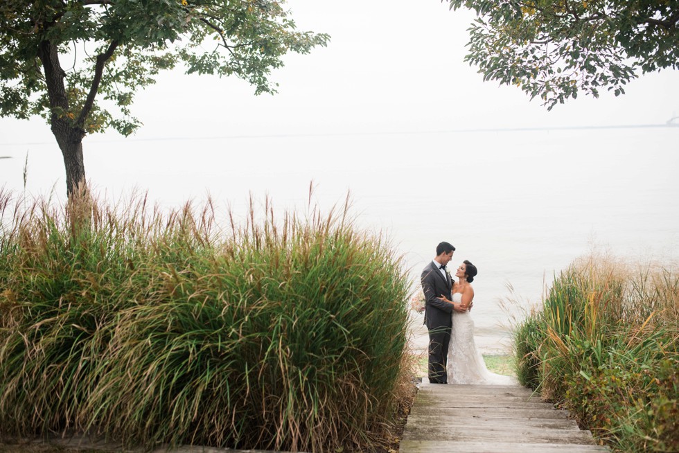 Chesapeake Bay Beach Club wedding portraits on the Beach