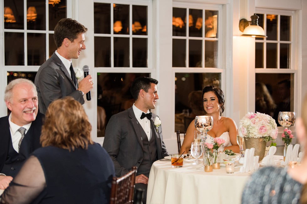 Tavern ballroom best man toasts at The Chesapeake Bay Beach Club