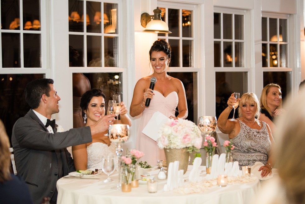 Tavern ballroom matron of honor toasts at The Chesapeake Bay Beach Club