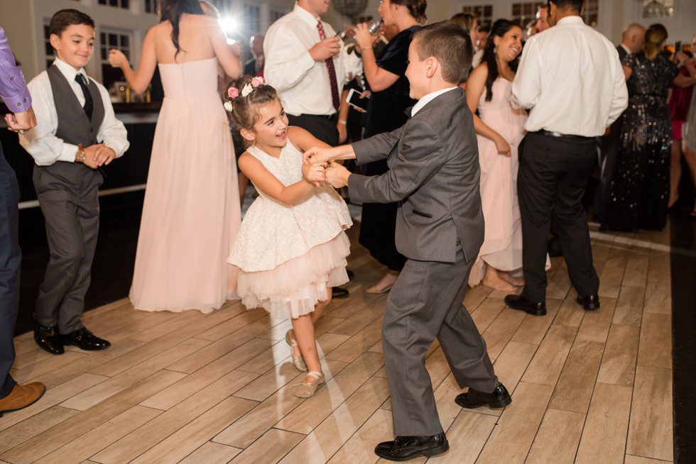 Tavern ballroom Reception dancing at The Chesapeake Bay Beach Club with DJ District Remix