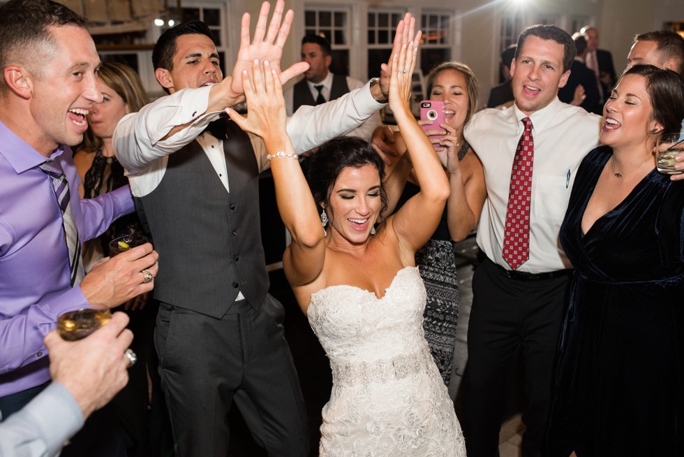 Tavern ballroom Reception dancing at The Chesapeake Bay Beach Club with DJ District Remix