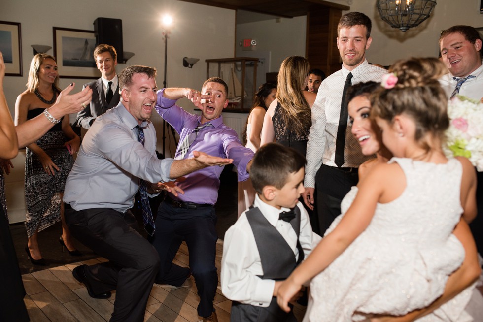 couples dancing at the Chesapeake Bay Beach Club reception with District Remix DJ's