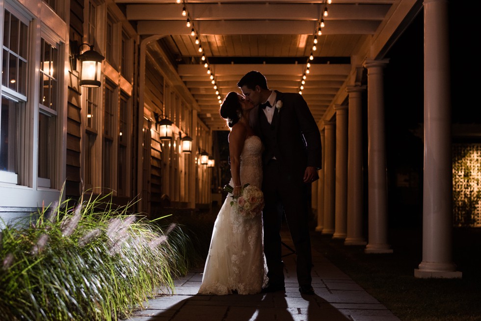 Night portrait out front Tavern Ballroom in the Chesapeake Bay Beach Club