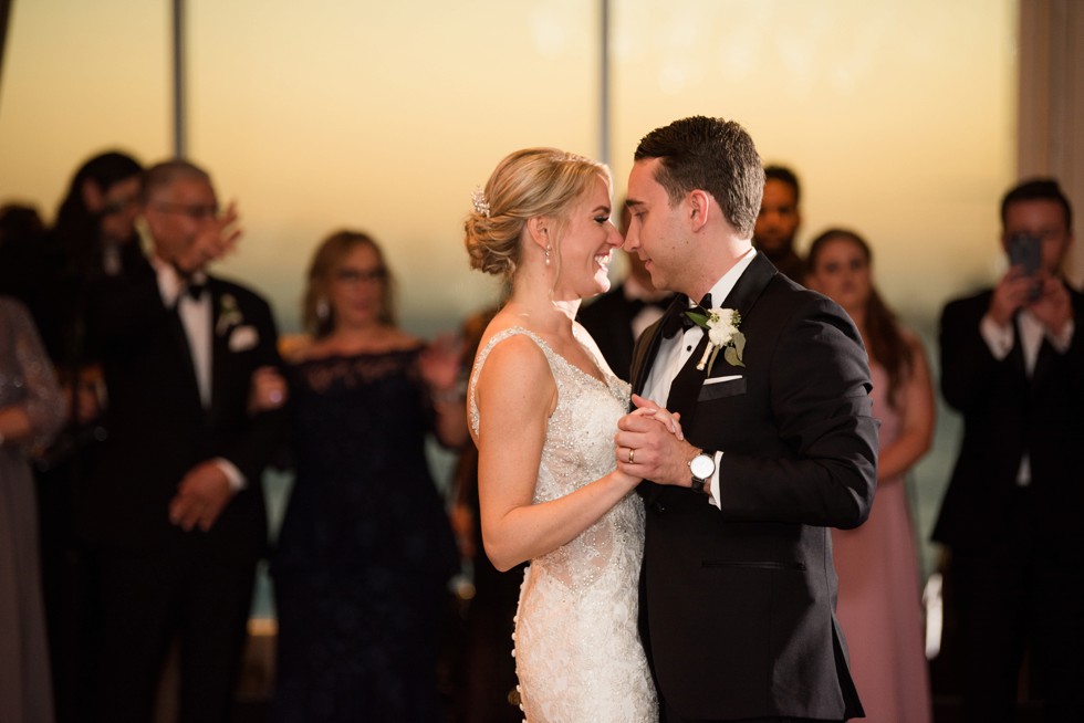 Couples first dance to Live band Clara Jordan Band Hank Lane at One Atlantic Events in ACNJ