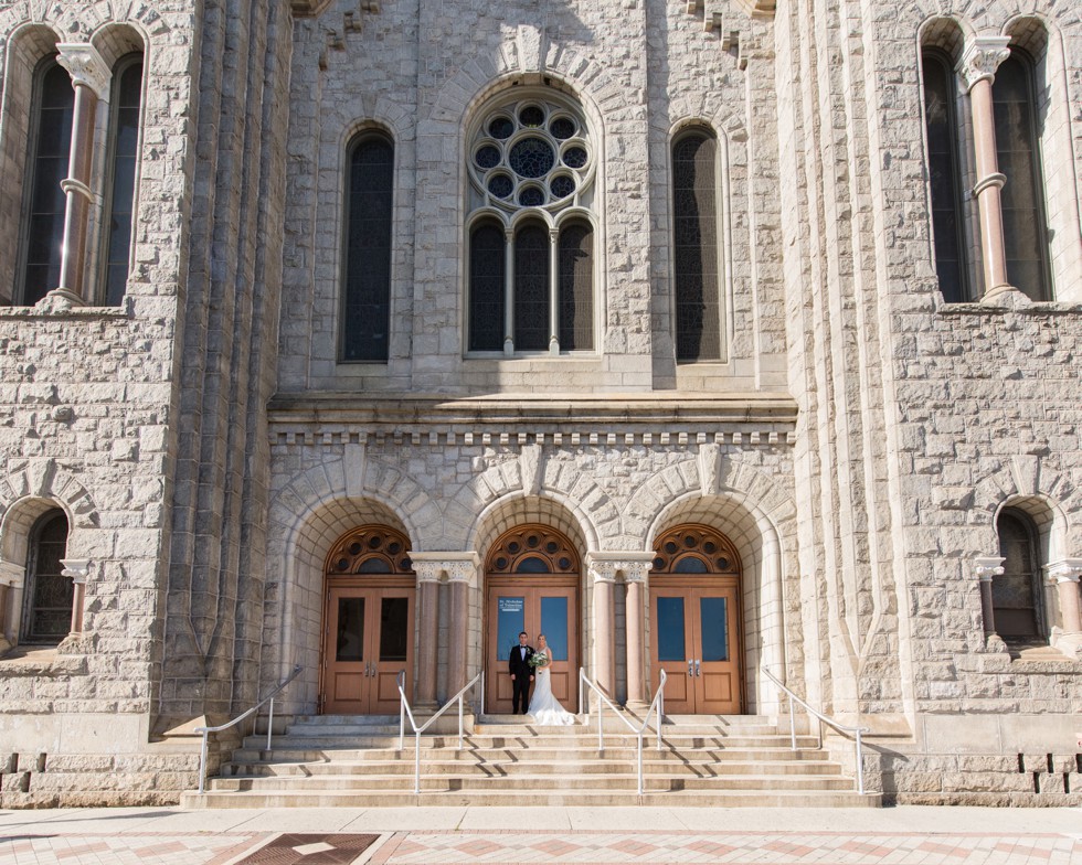 Atlantic City NJ wedding portraits at St Nicholas of Tolentine