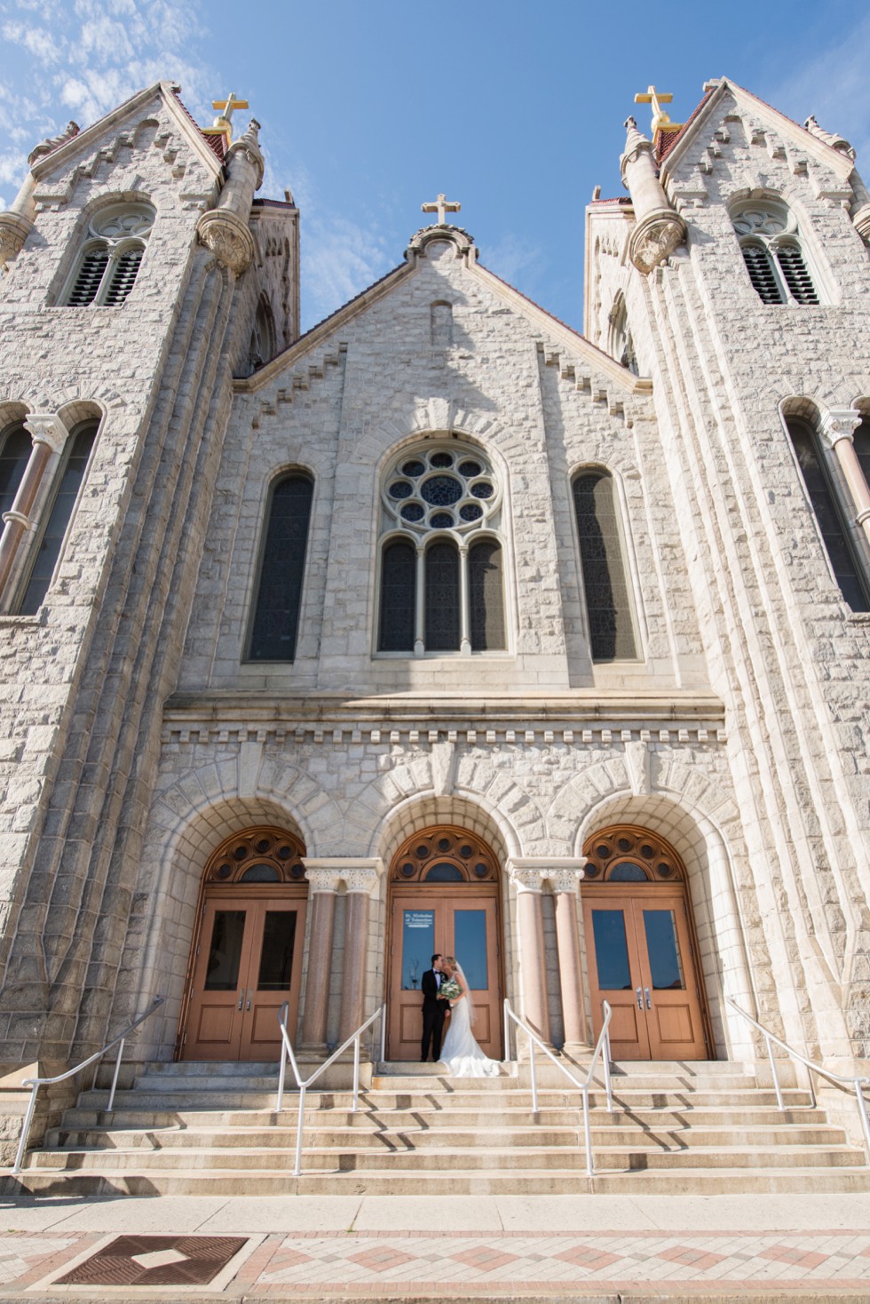 Atlantic City NJ wedding portraits at St Nicholas of Tolentine