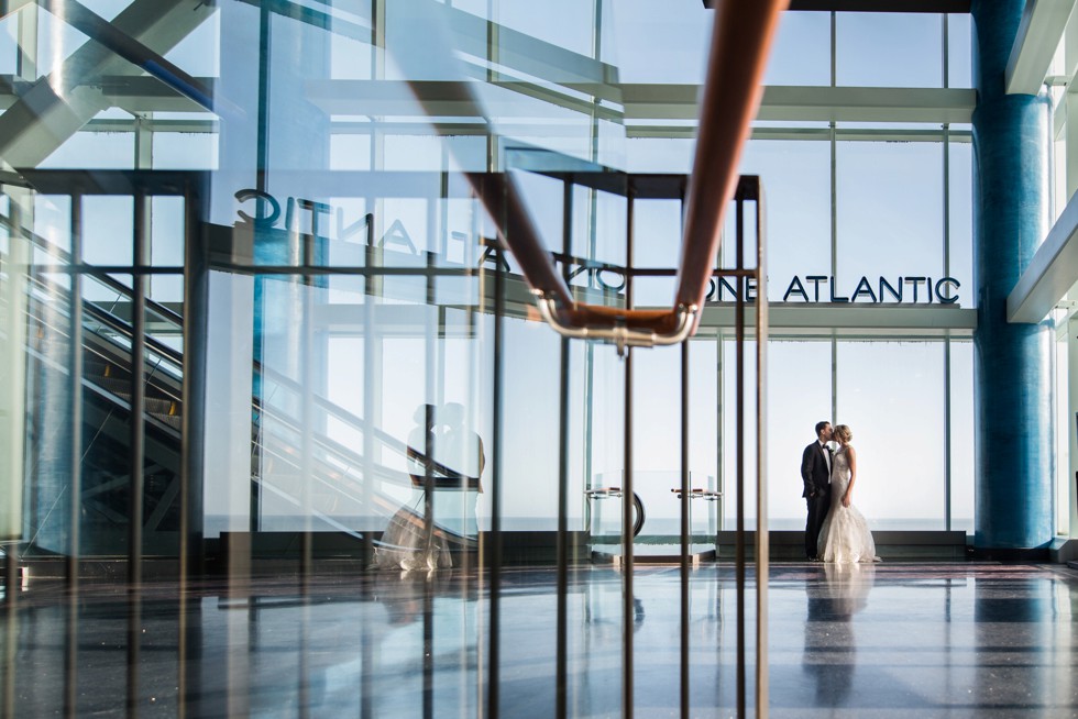 Bride and groom at One Atlantic Wedding venue