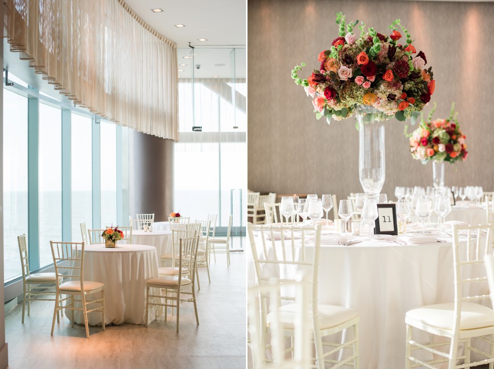 One Atlantic Events reception details with flowers by Manic botanic