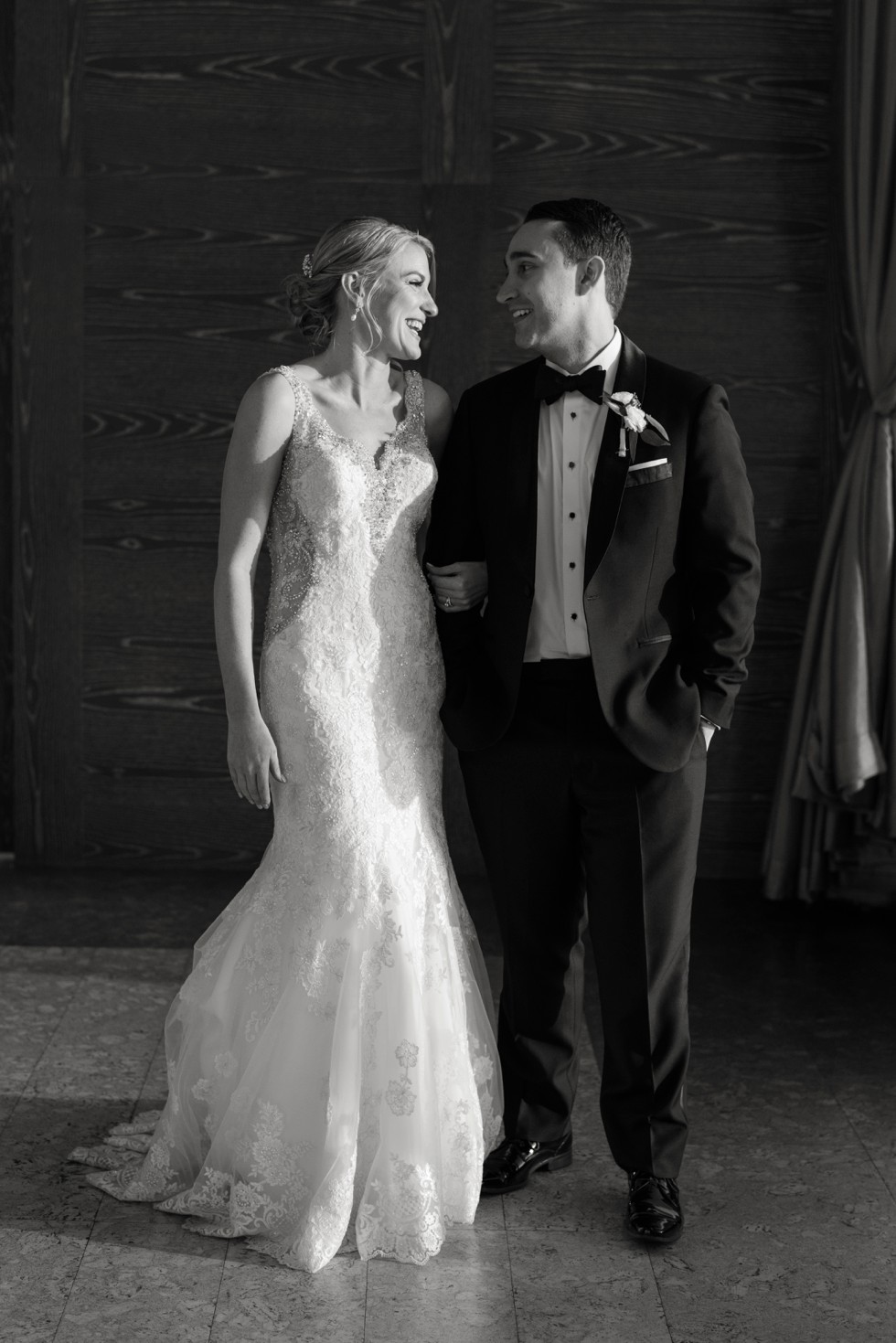 Bride and groom at One Atlantic Wedding venue