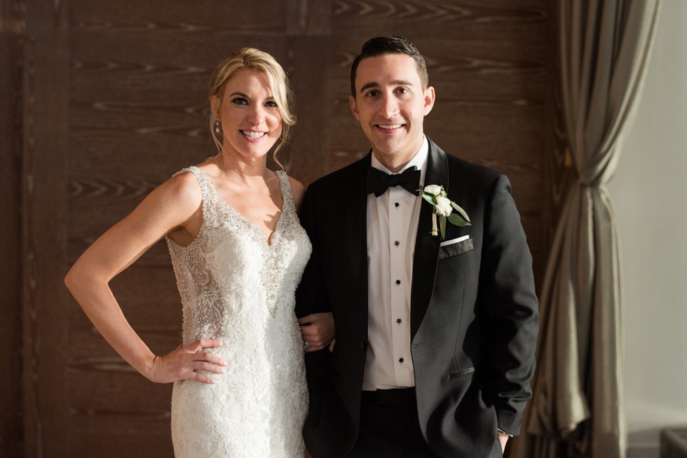 Bride and groom at One Atlantic Wedding venue