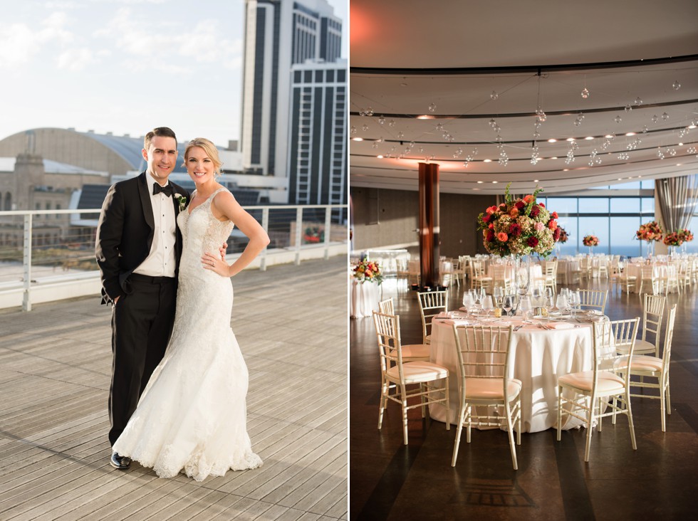 Bride and groom at One Atlantic Wedding venue