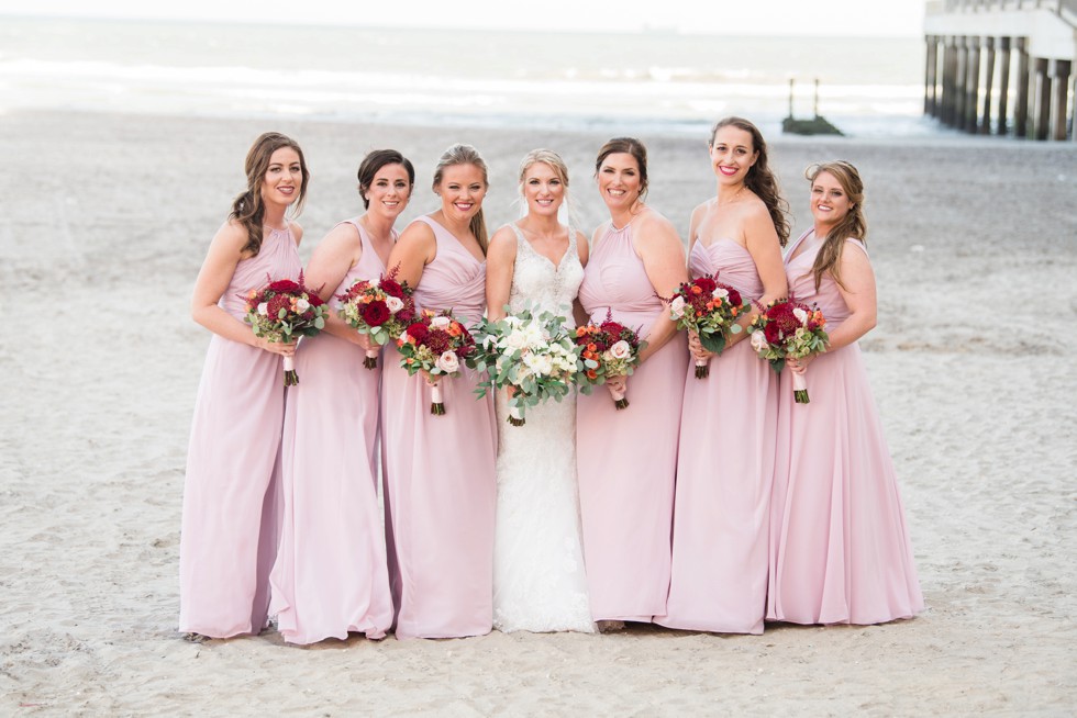 Bride and bridesmaids at One Atlantic on New Jersey Shore