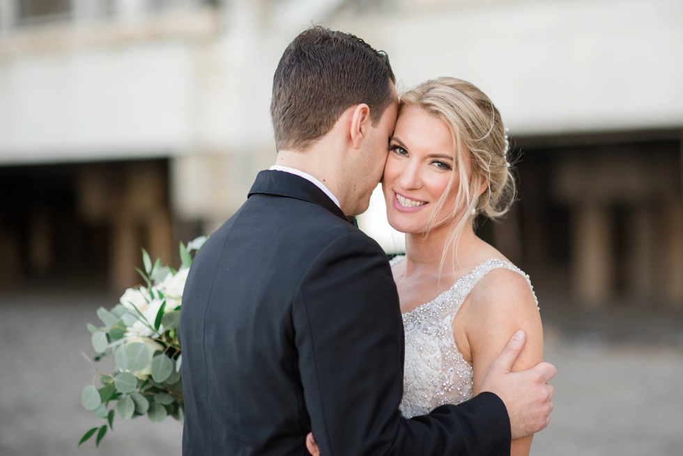 Bride and groom at Atlantic City beach at One Atlantic Events