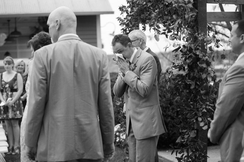 outdoor Fall wedding ceremony on the Chesapeake Bay