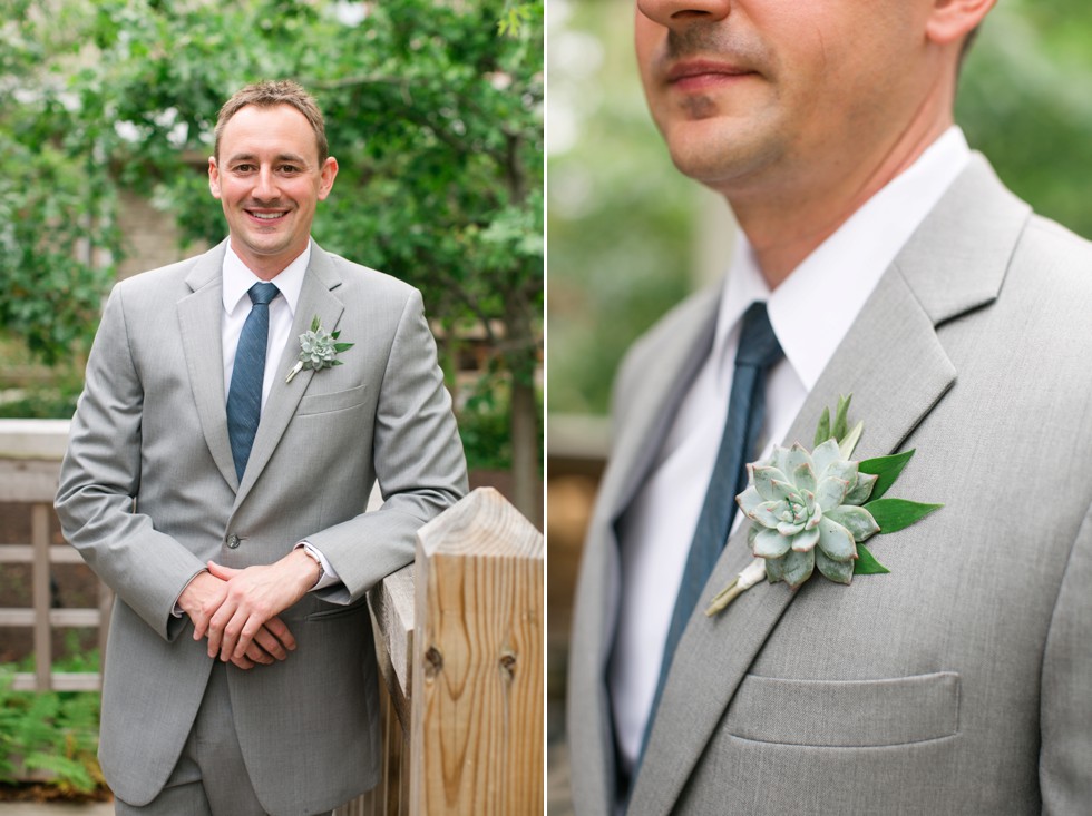 succulent boutonniere by Floral and Bloom Designs