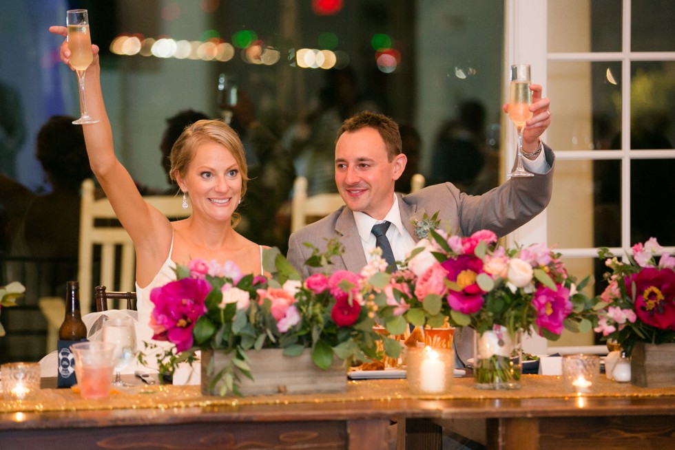 Wedding reception in the Beach House Ballroom at the Chesapeake Bay Beach Club