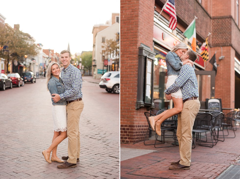 Castlebay Irish Pub Engagement photos in Annapolis