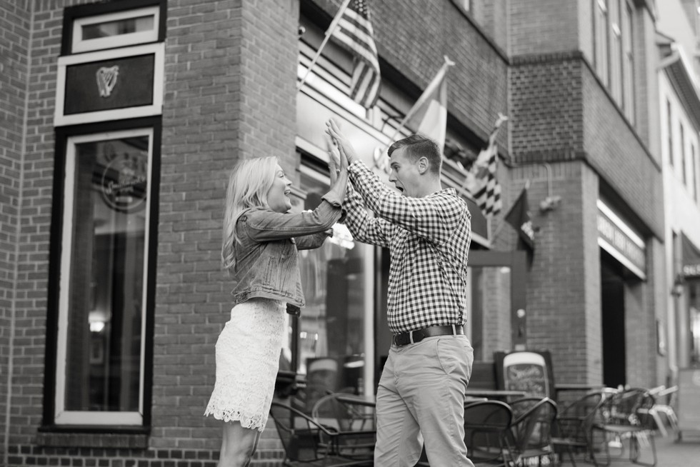 Castlebay Irish Pub Engagement photos in Annapolis