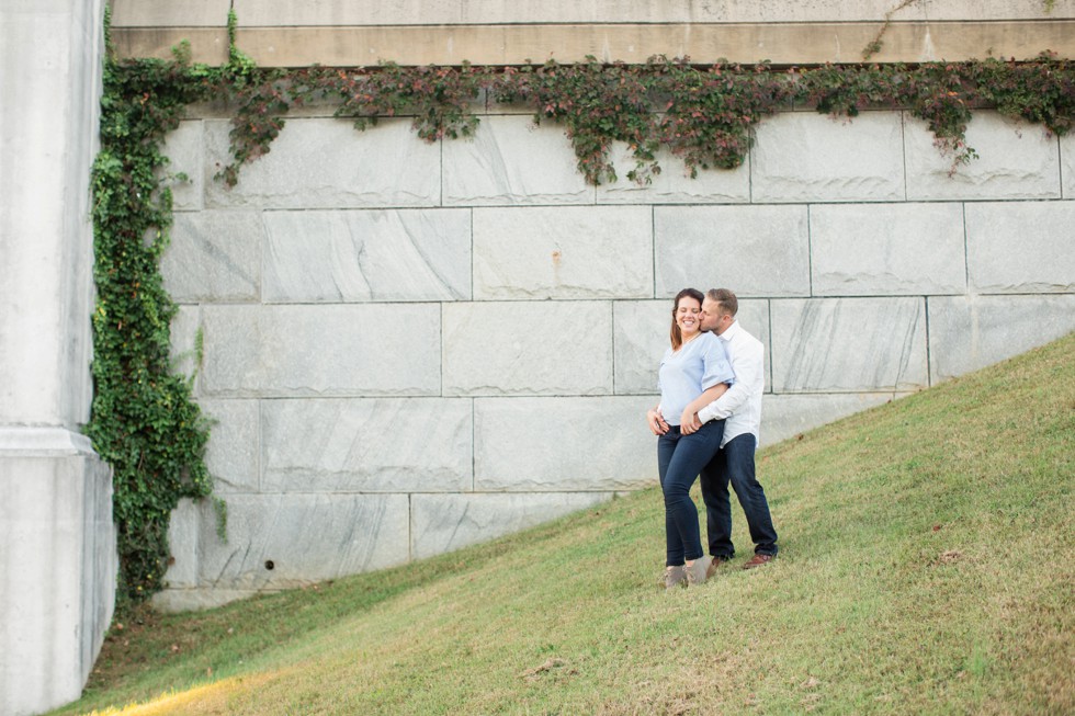 engagement photos under the Severn River bridge