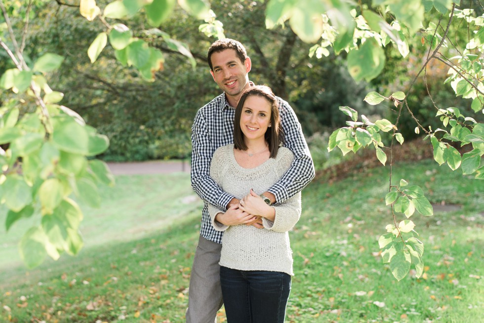 engagement photos at Morris Arboretum