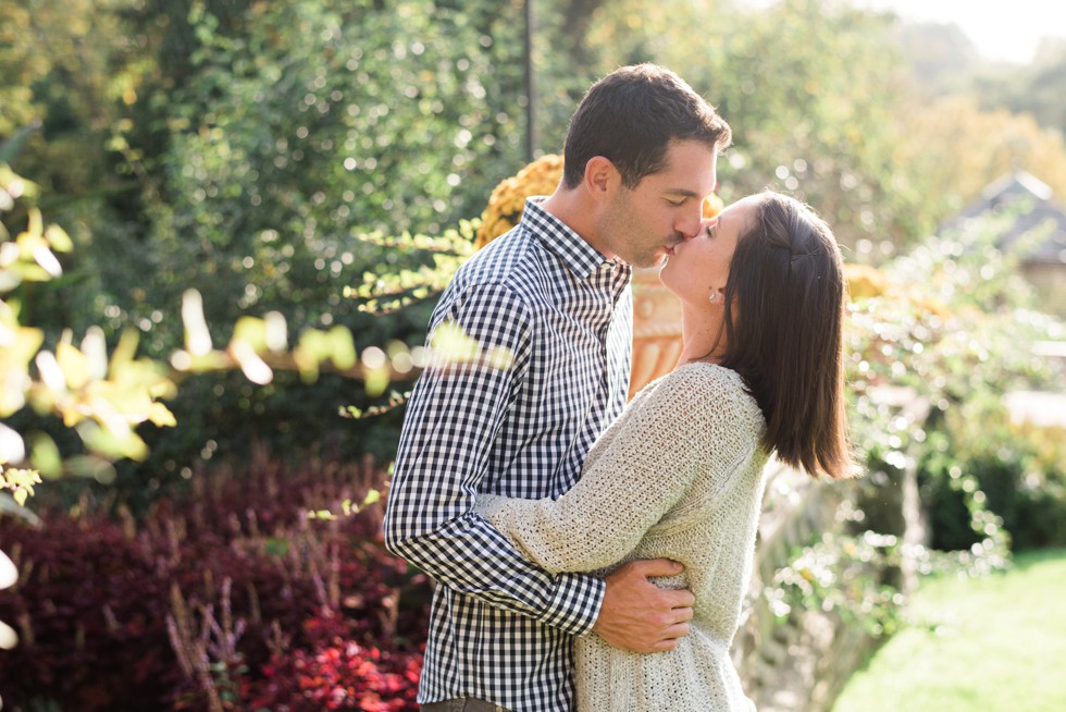 morris arboretum Rose Garden engagement photos near Philadelphia PA