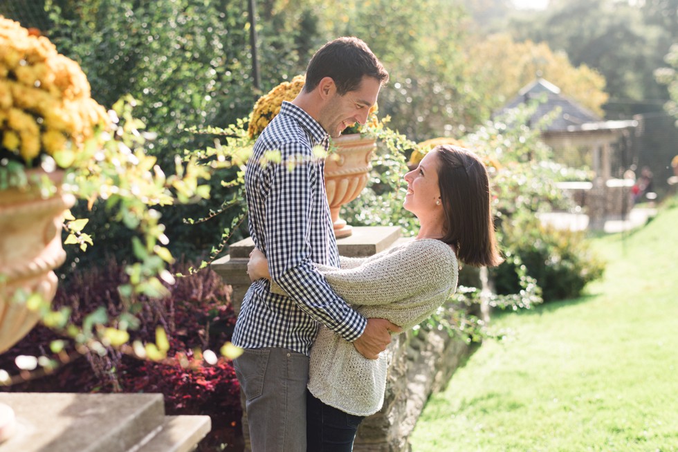 Morris Arboretum Rose Garden engagement photos