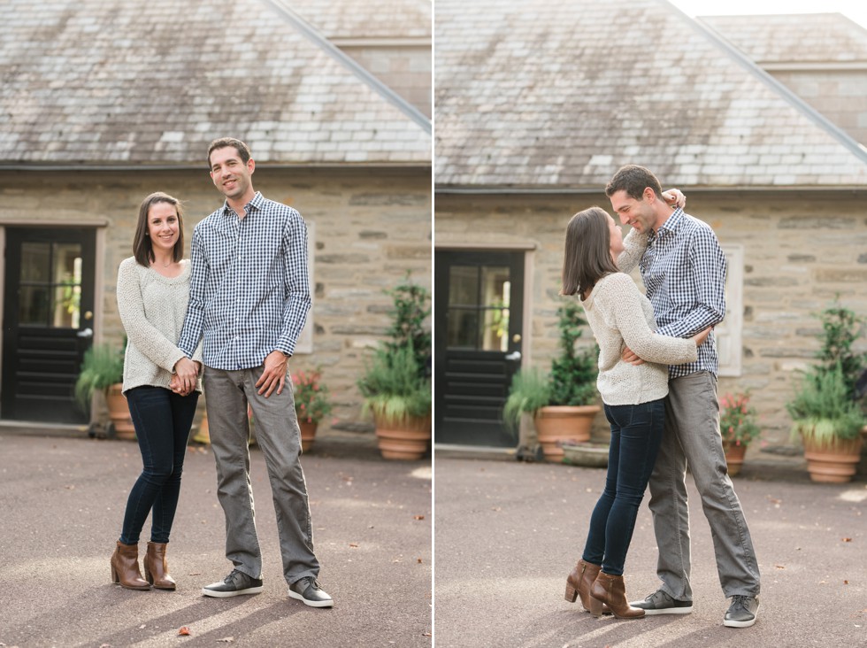 morris arboretum fernery engagement photos near Philadelphia PA