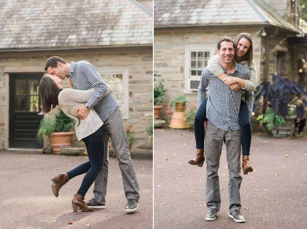 morris arboretum fernery engagement photos