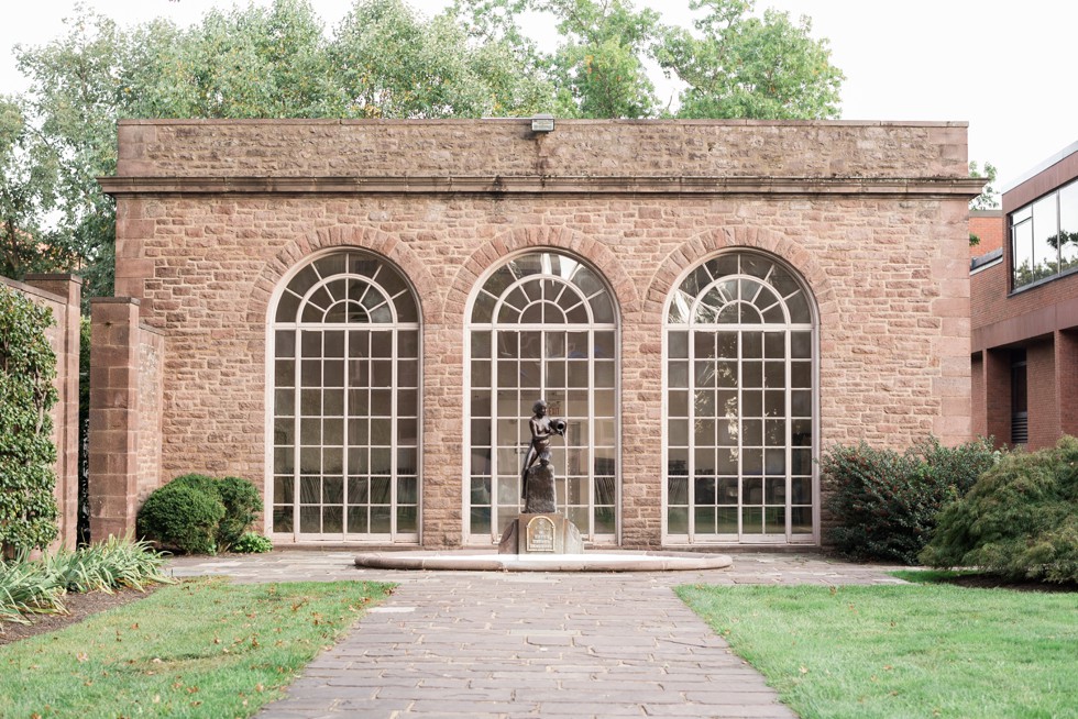 tall windows overlooking the gardens