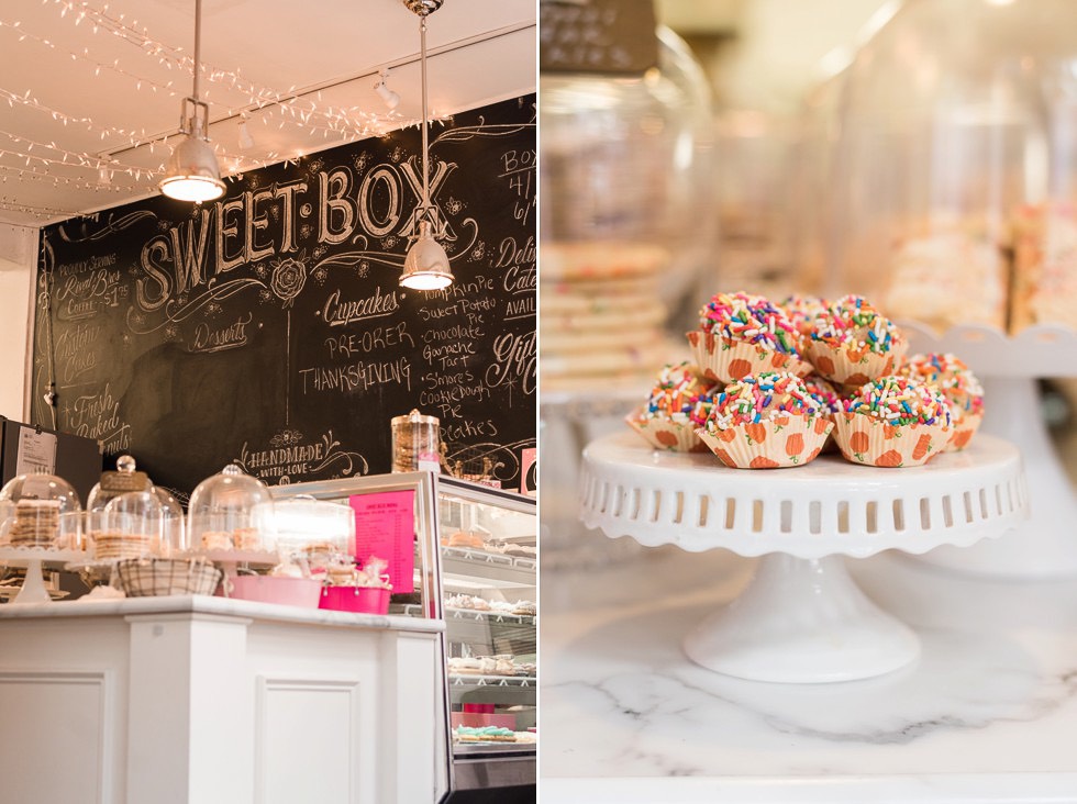 Interior of Sweet Box Cupcakes Bakery