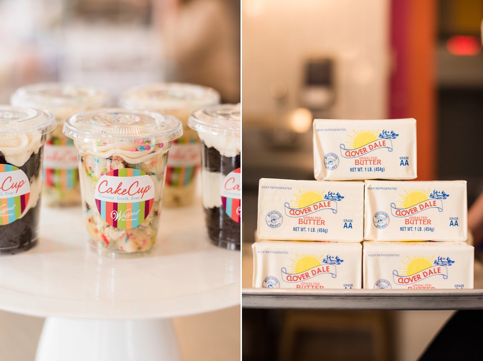 wedding cake in a cup with ingredients