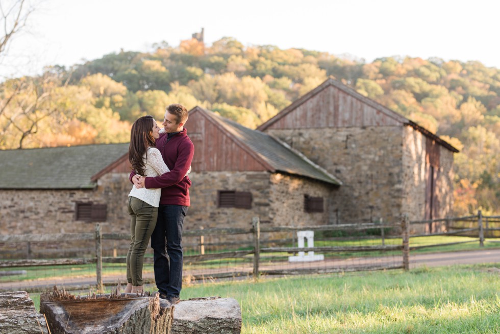 Engagement photos at Bowman's Hill Wildflower Preserve